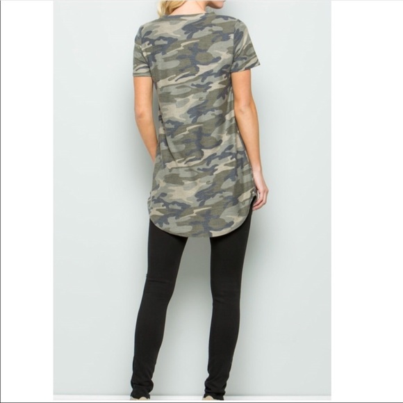 🆕  ❗️LAST ONE ❗️NWT CAMO TUNIC TOP - Picture 4 of 5